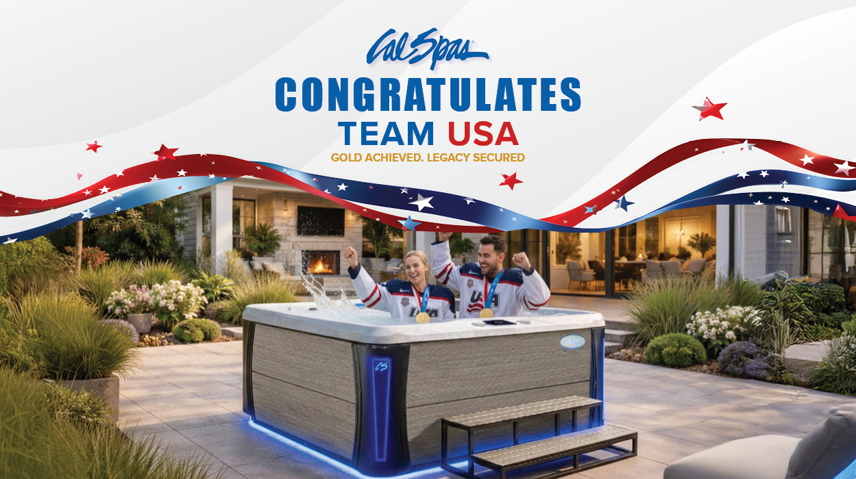 Cal Spas hot tub being used in a family setting