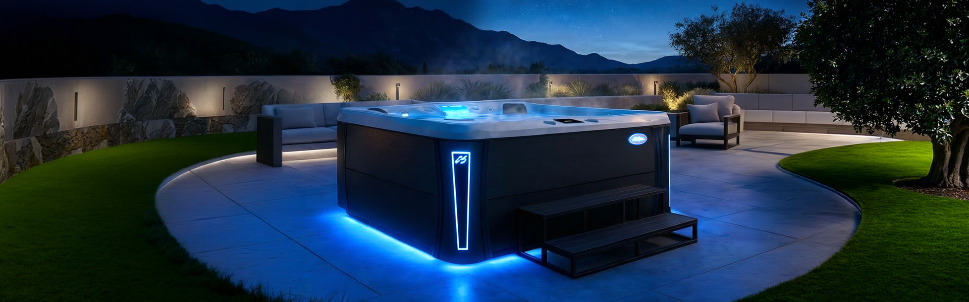Cal Spas hot tub being used in a family setting