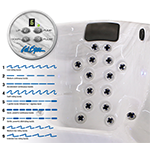 Exclusive Adjustable Therapy System™ Plus ( ATS Plus) 
with Foot Jets